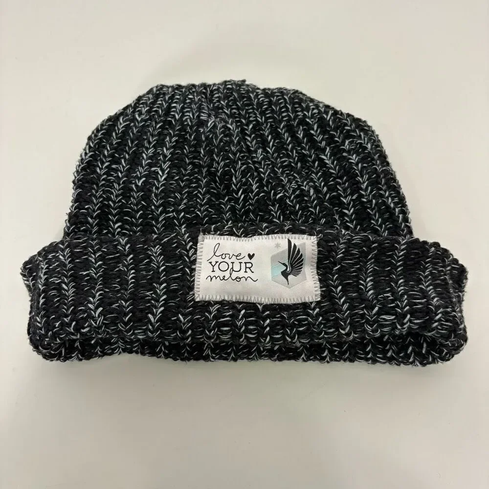 Love Your Melon x Minnesota United FC Soccer Black & White Winter Hat Reversible